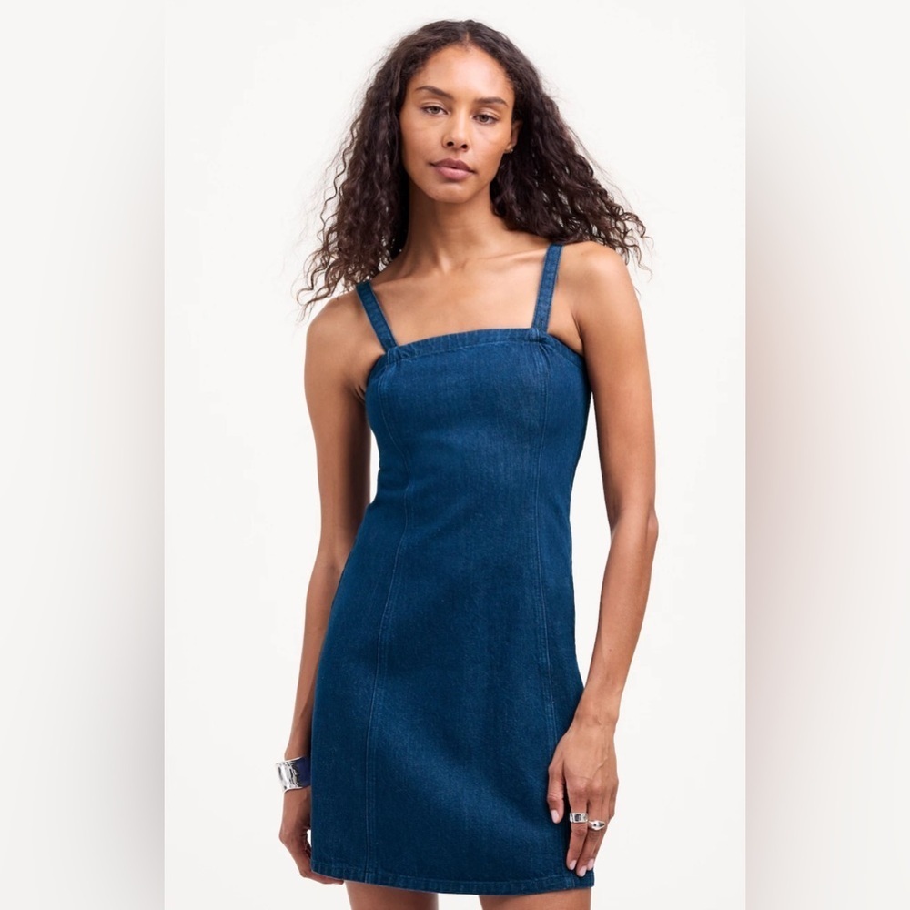 Madewell Denim Strapless Mini Dress in Maytown Wash, Size 4